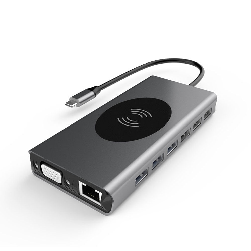 USB-C laptop hub docking adapter