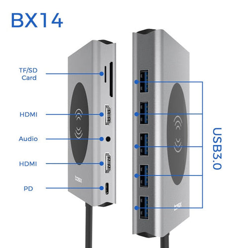 USB-C laptop hub docking adapter