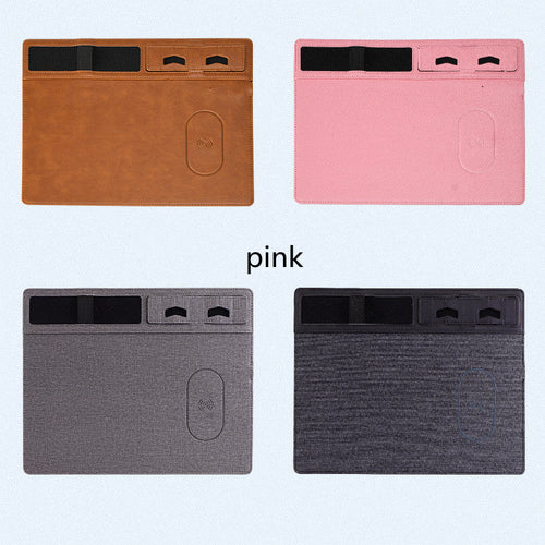 Versatile Smart Cordless Charging Mouse Mat Featuring Phone Stand