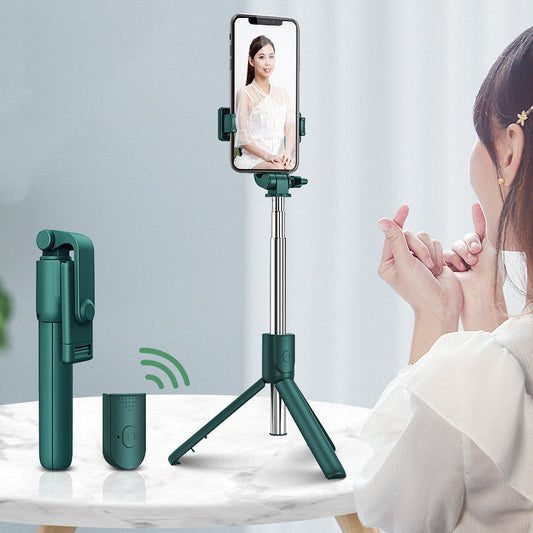 Universal Bluetooth Selfie Stick for Apple, Integrated Phone Stand