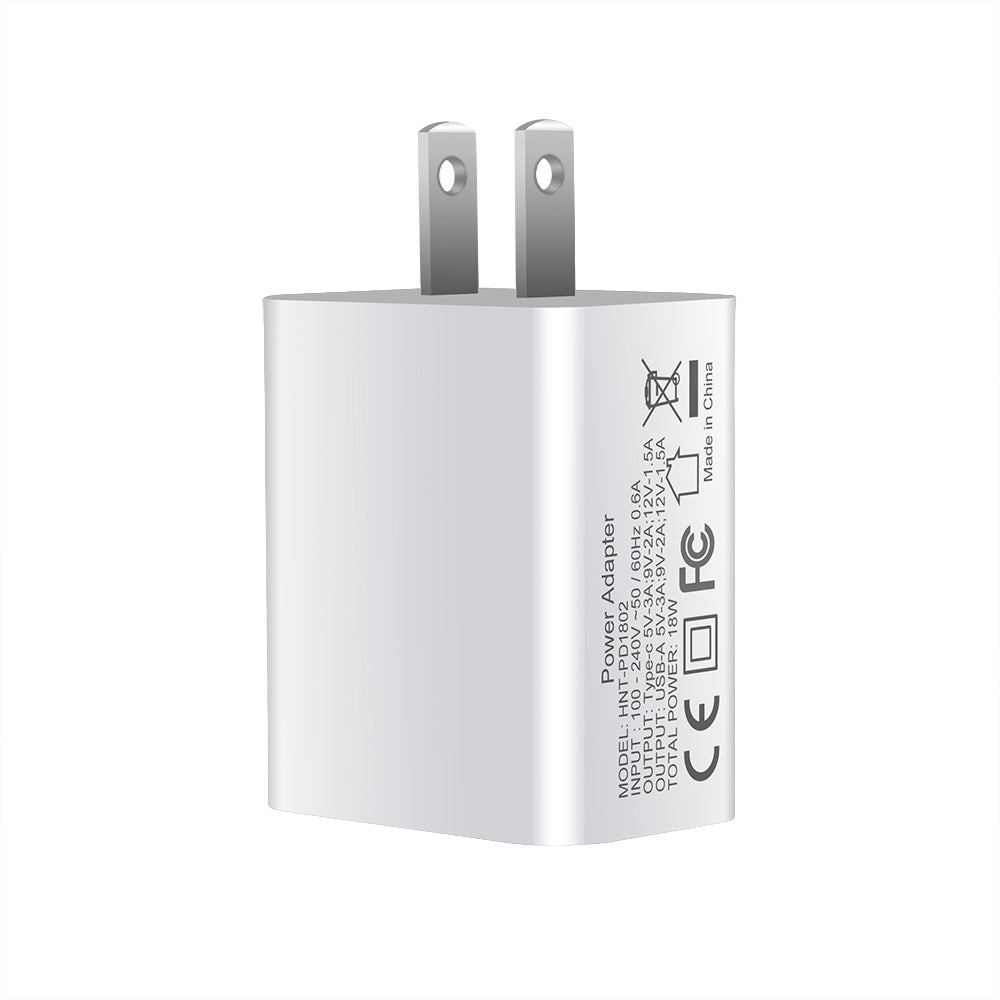 18W Quick Charge PD USB-C Dual Port Adapter Compatible with iPhone 12
