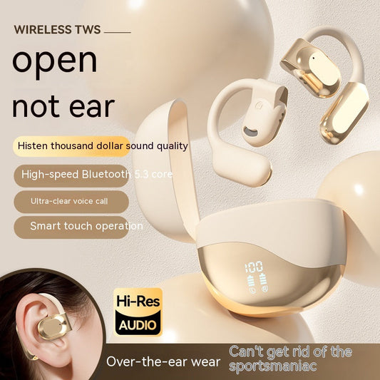 Wireless Clip-On Bluetooth Headphones Air Conduction Extended Battery