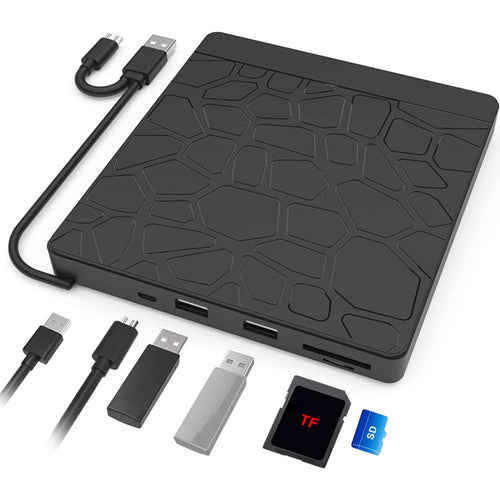 6-in-1 Versatile Portable DVD Writer Laptop Burner USB External