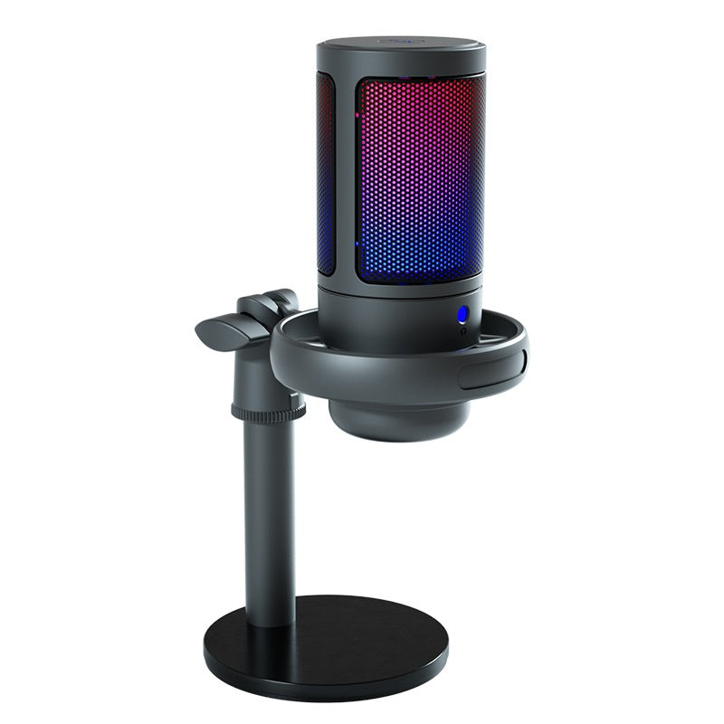 Vibrant RGB Streaming Condenser Mic with Cable