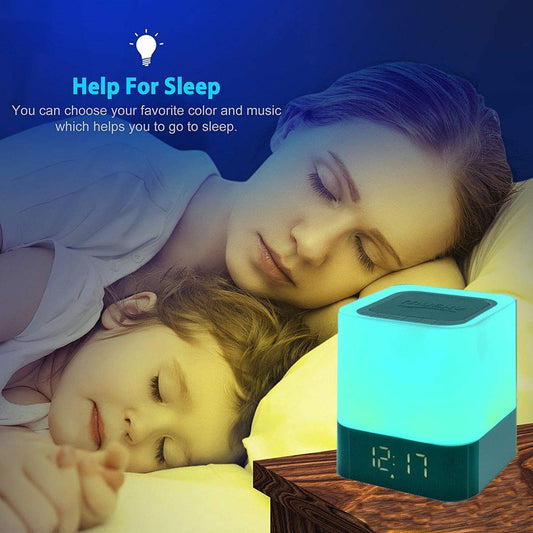 Wireless Alarm Speaker Touch Display LED Lamp Compact Multicolor