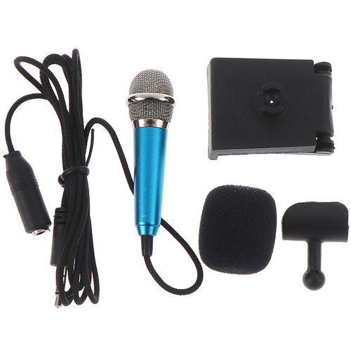 Compact 3.5mm Stereo Recording Mic for Karaoke Mini Mic