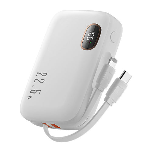 22.5W Quick Charge Digital Screen Portable Battery Pack with Wire