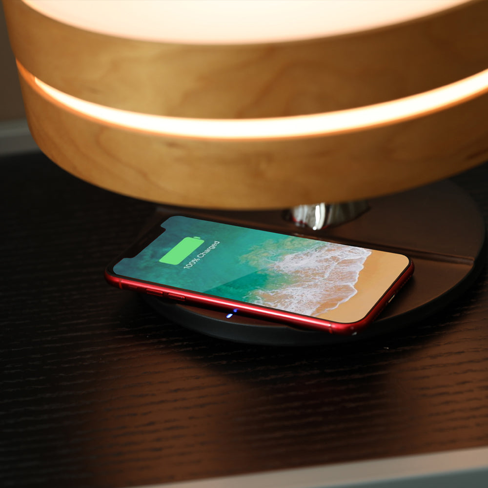 Smart Round Audio Bluetooth Speaker Night Light WiFi LED Ring Wireless