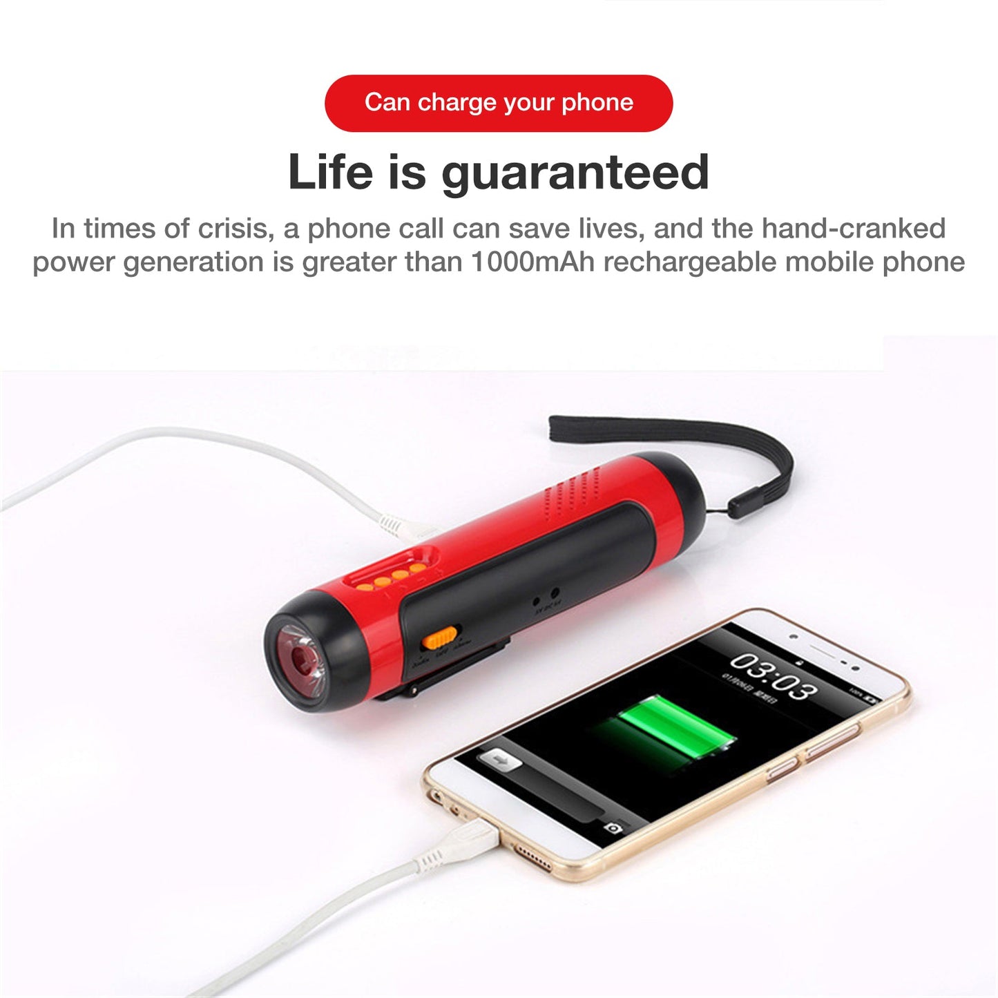 Portable Manual Power Torch Emergency Signal