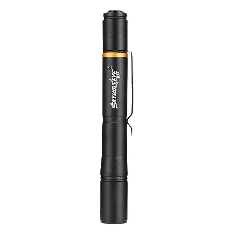 Compact LED Flashlight Pen with Dual White and Yellow Light