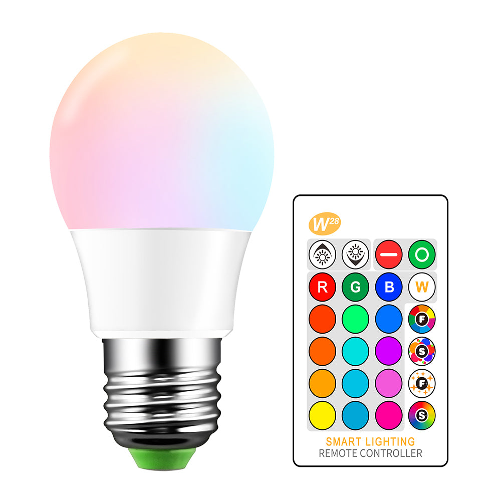 IR Remote Control RGBW LED Bulb E27 Color Changing