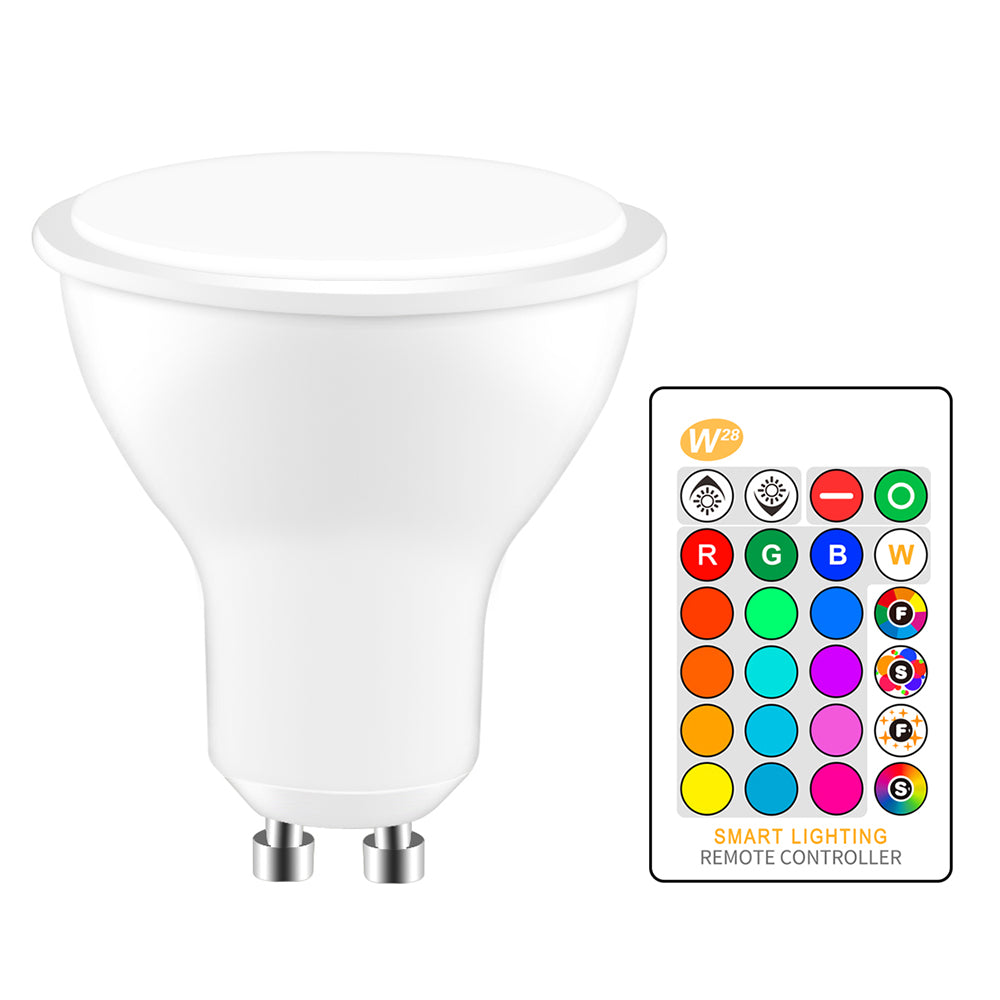 Cool White RGBW LED Bulb GU10 Color Changing
