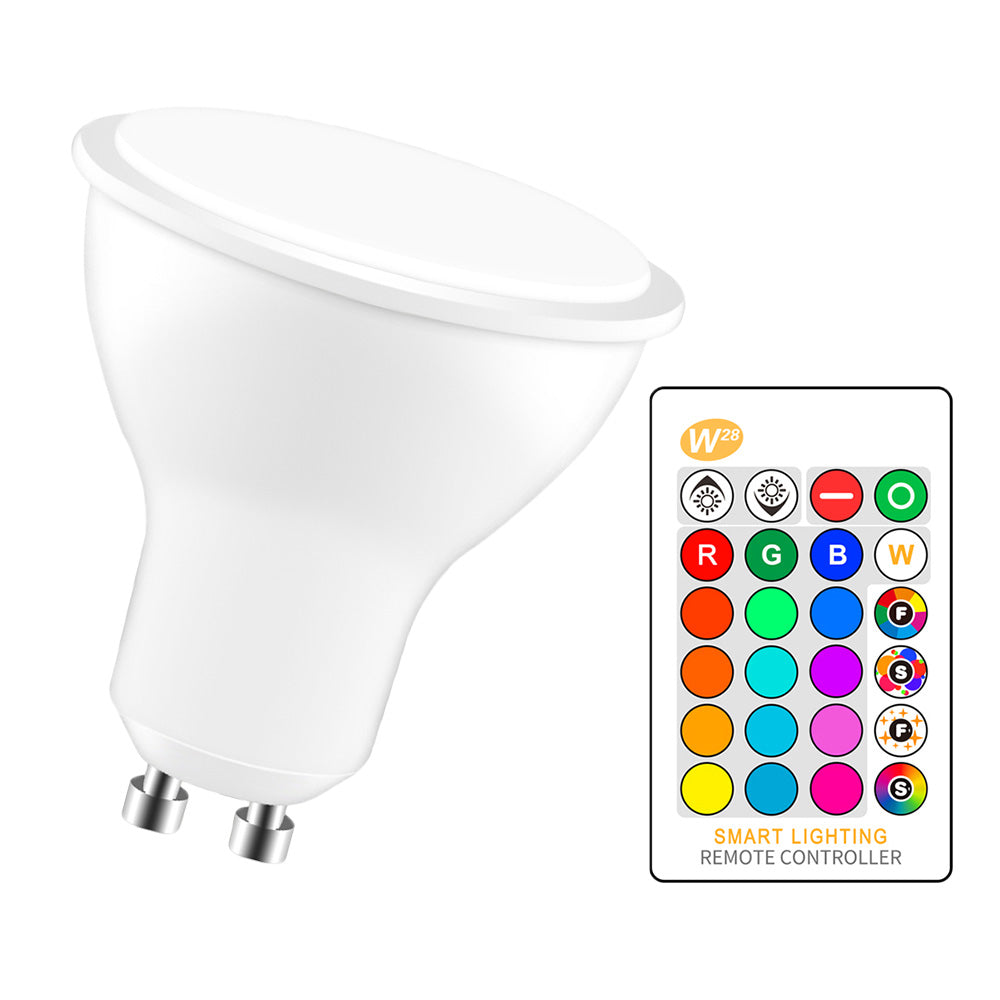 Cool White RGBW LED Bulb GU10 Color Changing