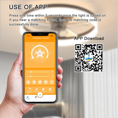 Ceiling Fan With Light Dimmable LED Recessed Mount Slim Modern Ceiling