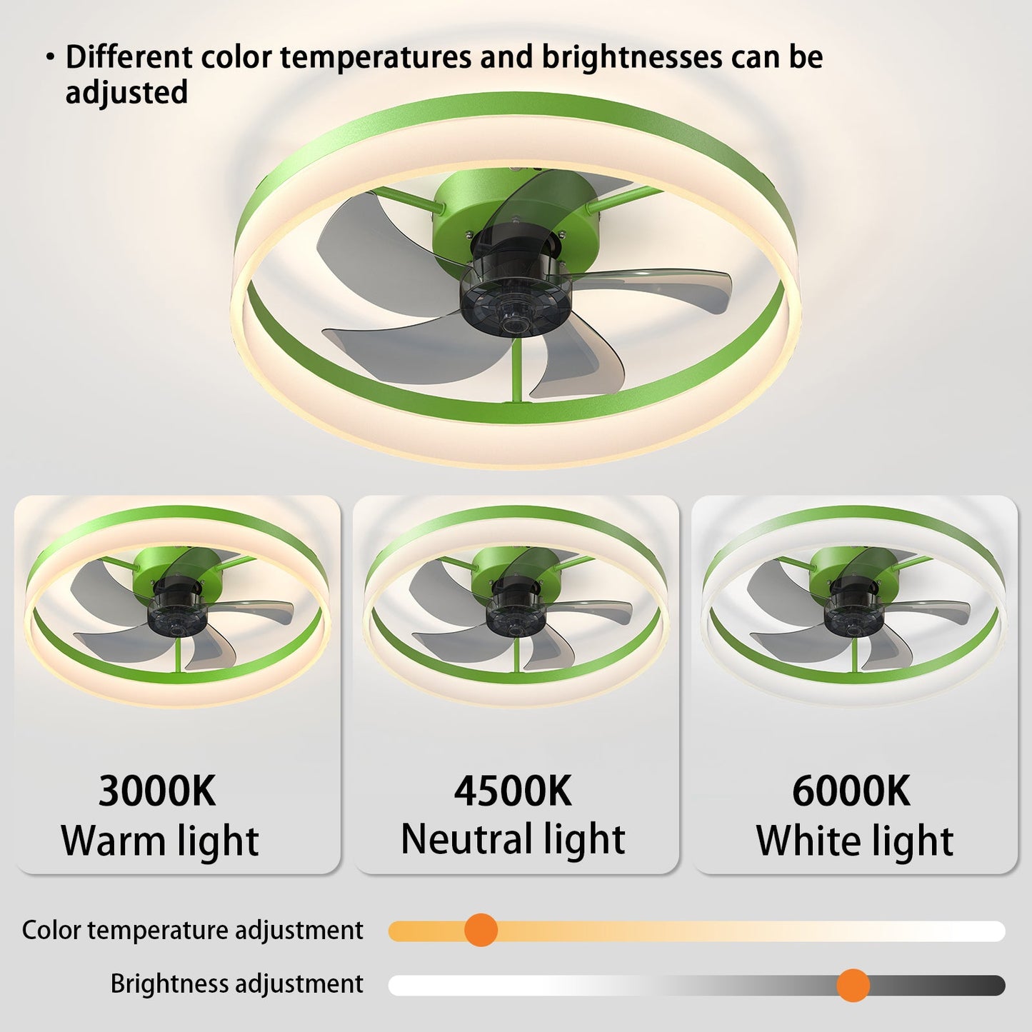 Ceiling Fans with Lights Dimmable LED Embedded installation of thin