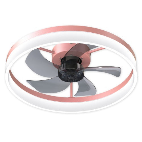 Ceiling Fan With Light Dimmable LED Recessed Mount Slim Modern Ceiling