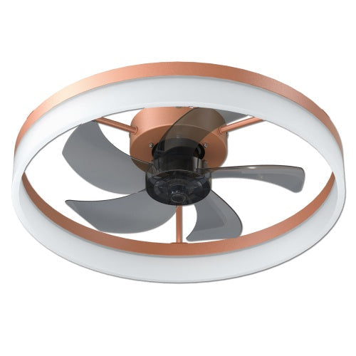 Ceiling Fan With Light Dimmable LED Recessed Mount Slim Modern Ceiling