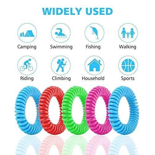 24 Pack Anti Bug Insect Pest Repellent Bracelet Wrist Band Natural