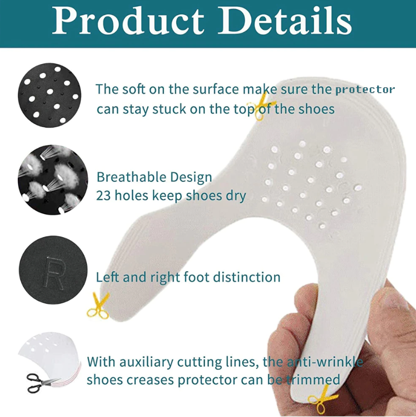 Pair Sneaker Shoe Anti Crease Protector Decreaser Toe Force Creasing