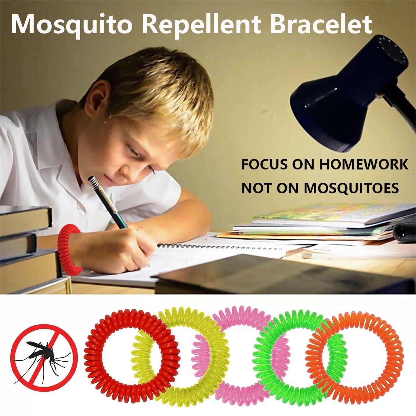 24 Pack Anti Bug Insect Pest Repellent Bracelet Wrist Band Natural