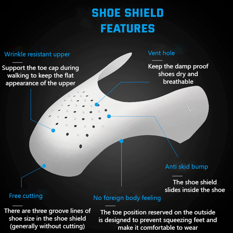 Pair Sneaker Shoe Anti Crease Protector Decreaser Toe Force Creasing