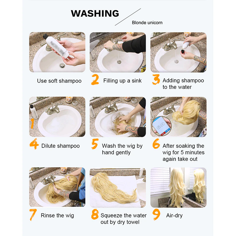 AA Hair Front Wig Womens Brazilian Human Long Curly Lace Wavy Hair