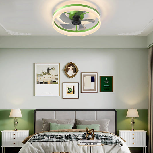 Ceiling Fans with Lights Dimmable LED Embedded installation of thin