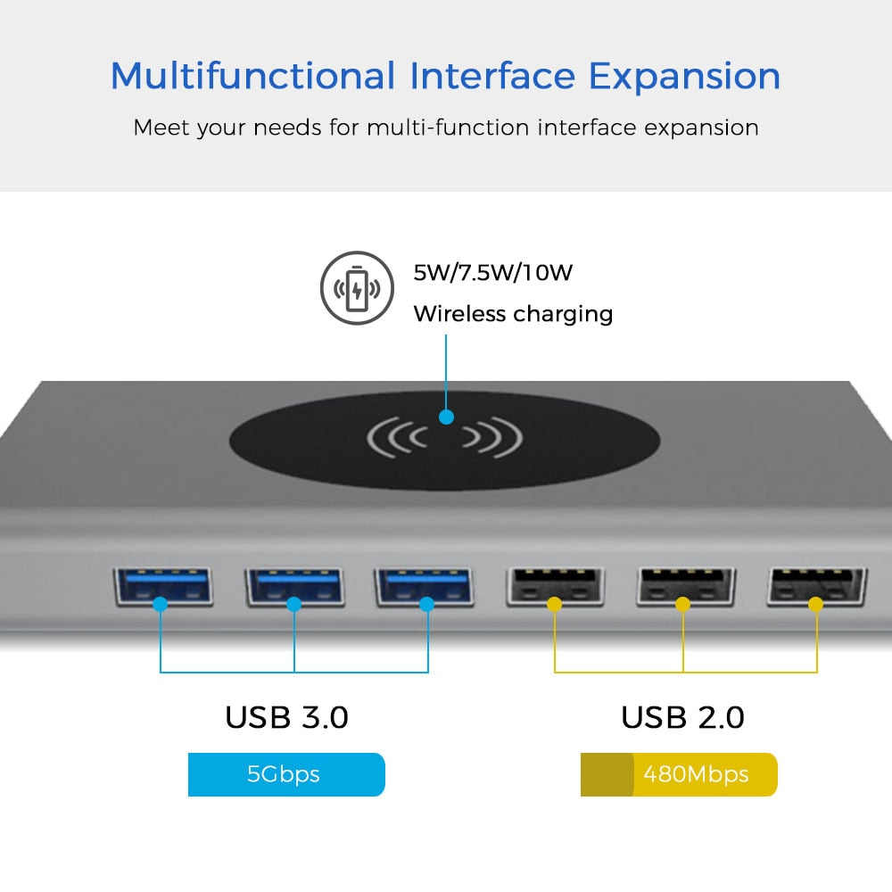 USB-C laptop hub docking adapter