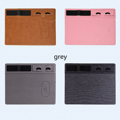 Versatile Smart Cordless Charging Mouse Mat Featuring Phone Stand