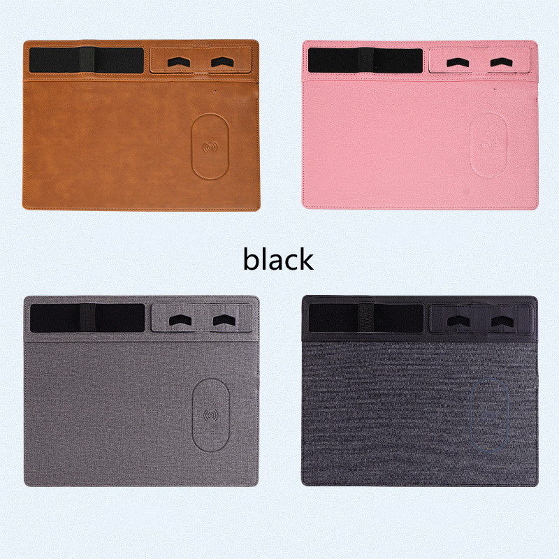 Versatile Smart Cordless Charging Mouse Mat Featuring Phone Stand