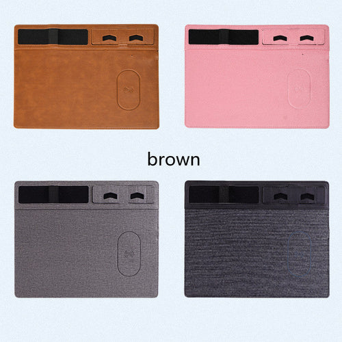 Versatile Smart Cordless Charging Mouse Mat Featuring Phone Stand