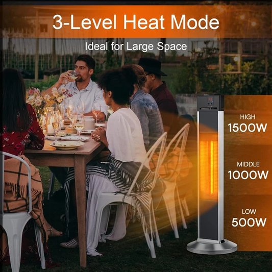 Portable Outdoor Heating System, Infrared Warmer With Remote, Safety