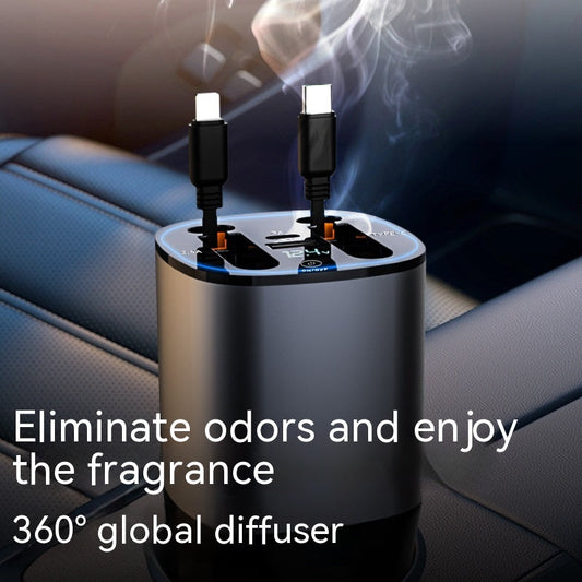 Portable Auto Adapter Includes Dual Bendable Cables