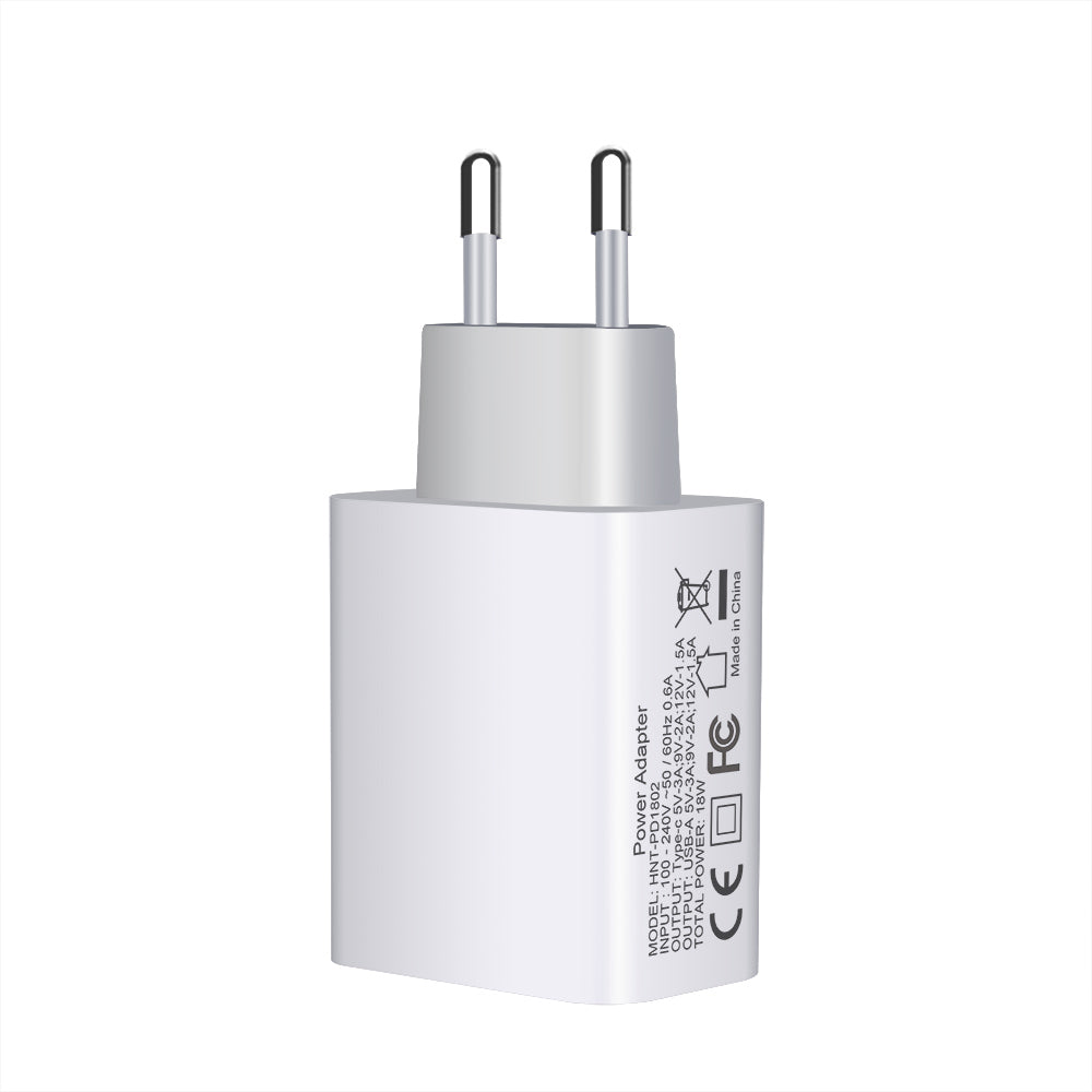 18W Quick Charge PD USB-C Dual Port Adapter Compatible with iPhone 12