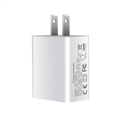 18W Quick Charge PD USB-C Dual Port Adapter Compatible with iPhone 12