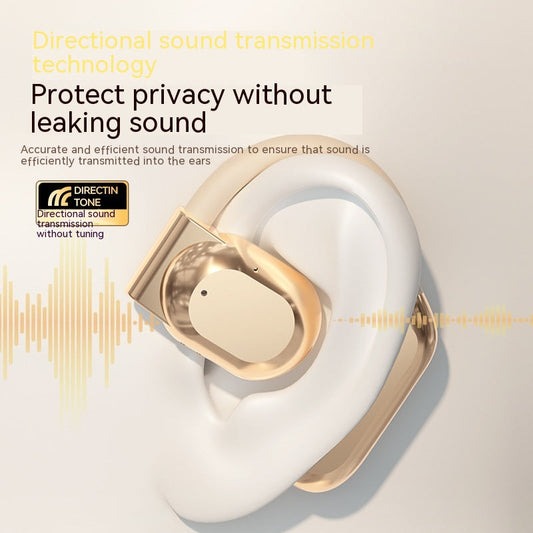 Wireless Clip-On Bluetooth Headphones Air Conduction Extended Battery