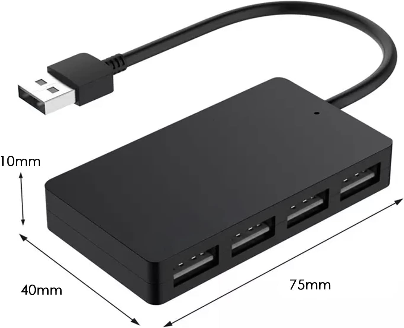 4-Port USB 2.0 Hub Splitter for PC Laptop Fast Data Transfer