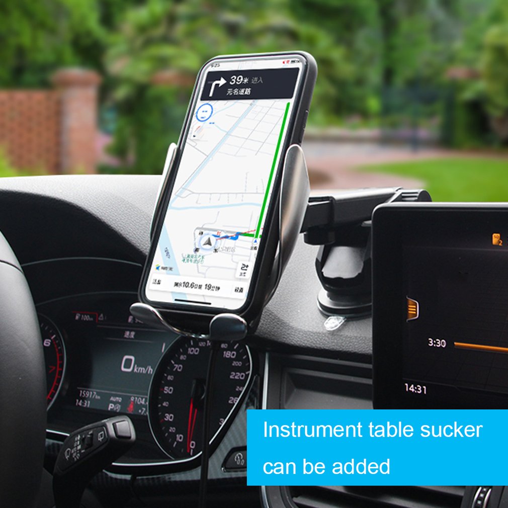 10W Auto Fast Wireless Charger with Phone Mount S5