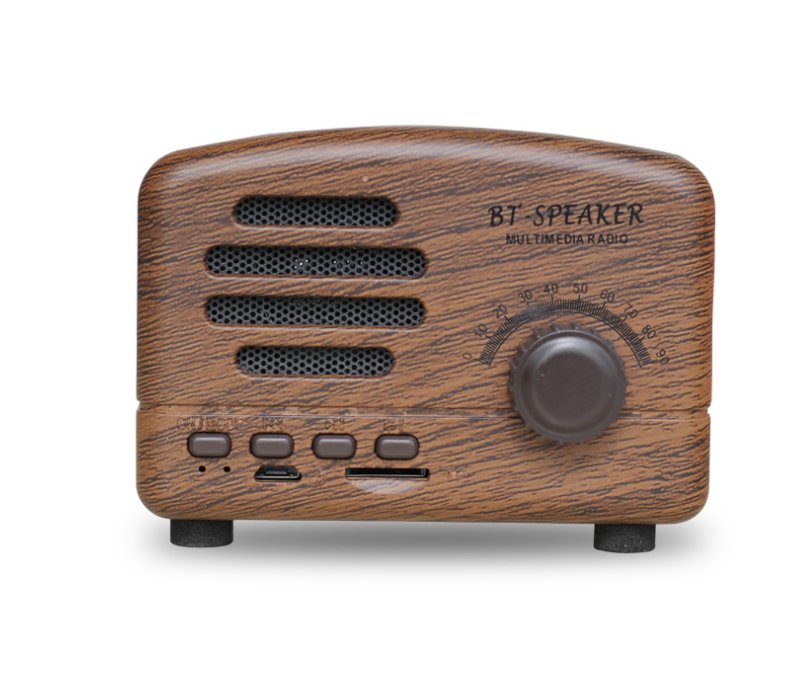 Retro timber wireless audio player
