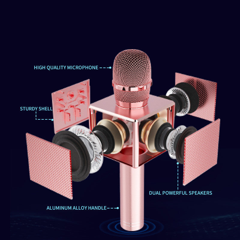 Compact Wireless Mic with Audio Mixing for Karaoke Performance