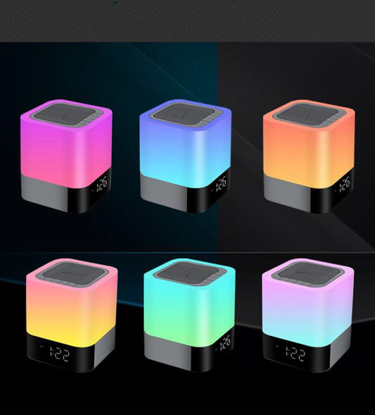 Wireless Alarm Speaker Touch Display LED Lamp Compact Multicolor