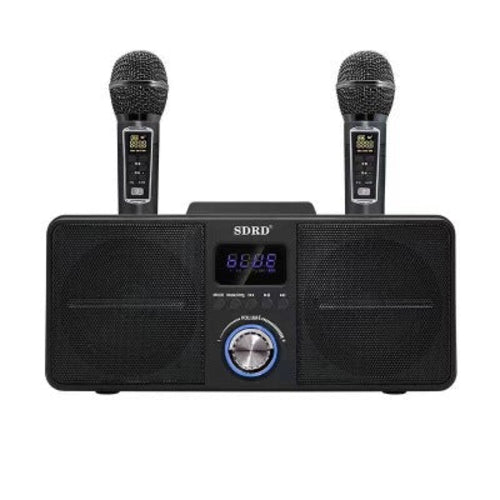 Portable Karaoke Sound System Dual Mic Wireless Speaker for Phone PC