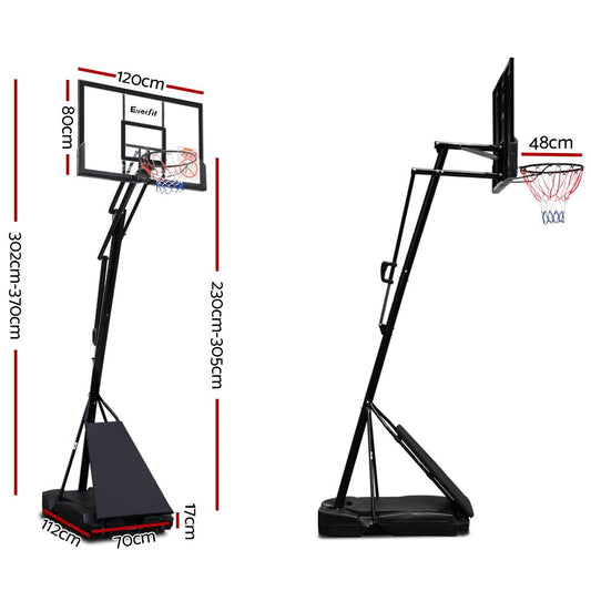 Everfit Pro Portable Basketball Stand System Ring Hoop Net Height