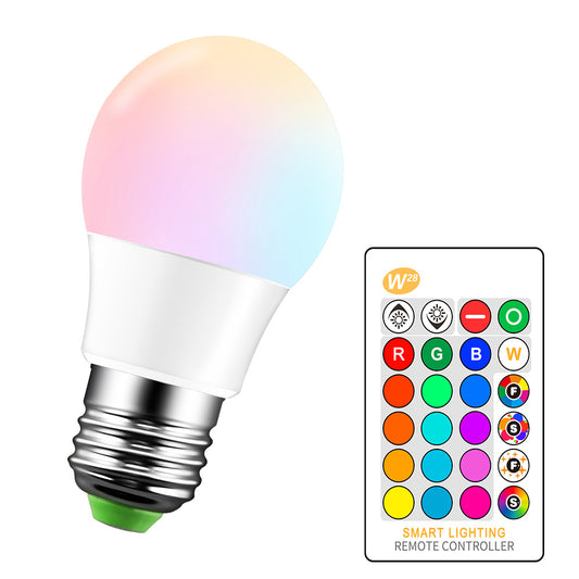IR Remote Control RGBW LED Bulb E27 Color Changing
