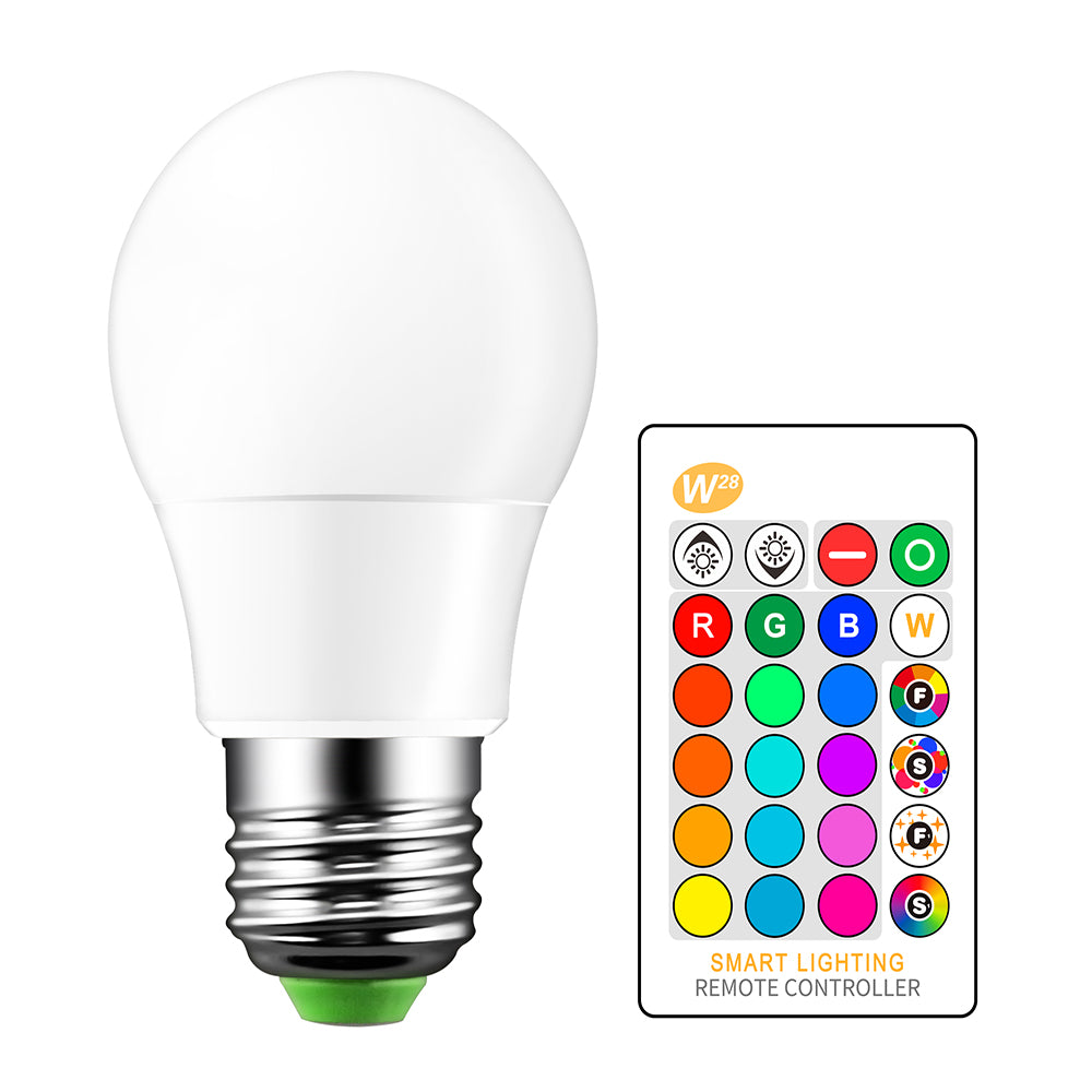 IR Remote Control RGBW LED Bulb E27 Color Changing
