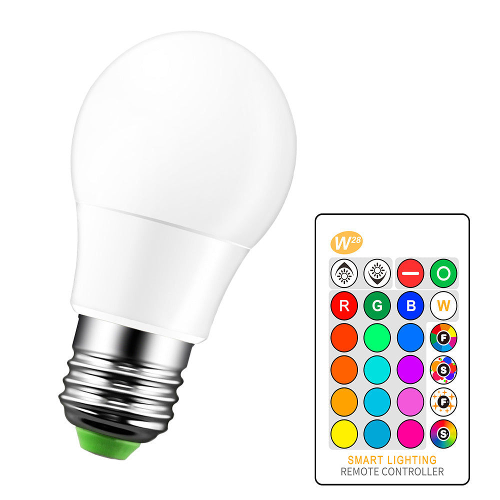 IR Remote Control RGBW LED Bulb E27 Color Changing