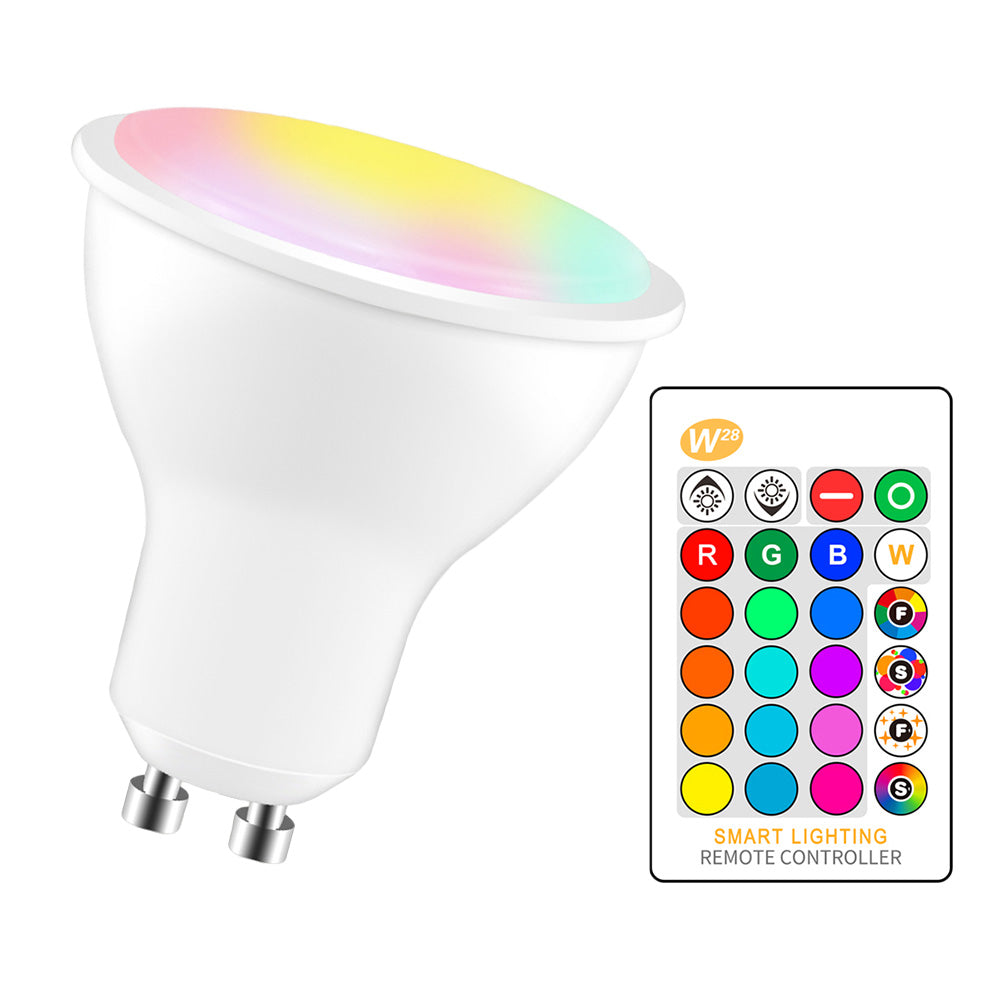 Cool White RGBW LED Bulb GU10 Color Changing