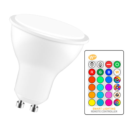 Cool White RGBW LED Bulb GU10 Color Changing