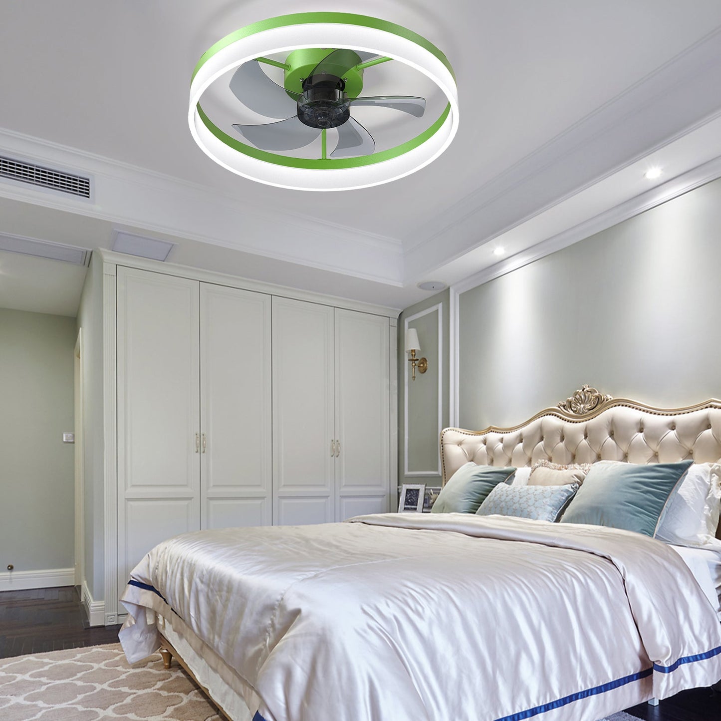 Ceiling Fans with Lights Dimmable LED Embedded installation of thin