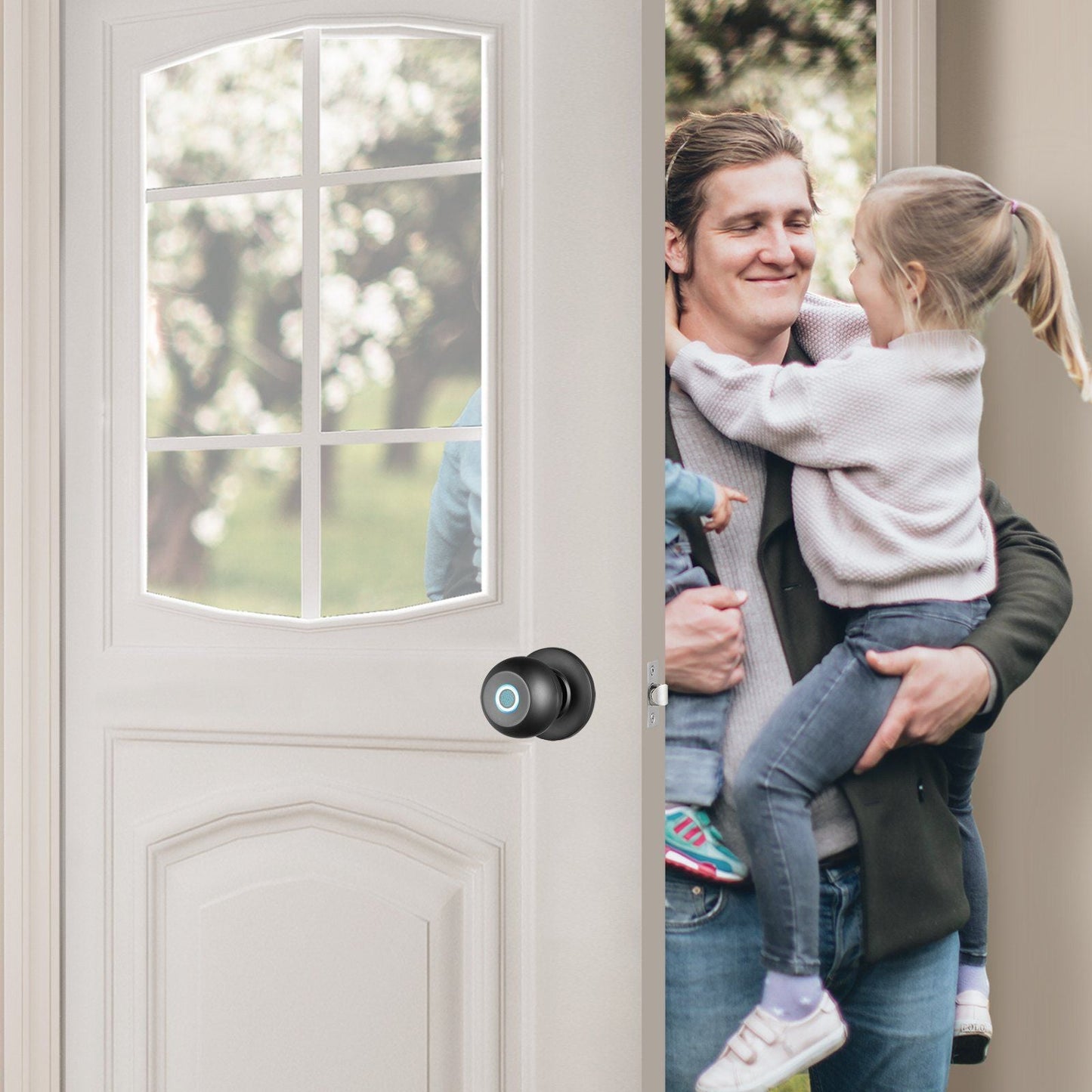 VEVOR Smart Door Knob, Biometric Door Lock Bluetooth Smart Lock,